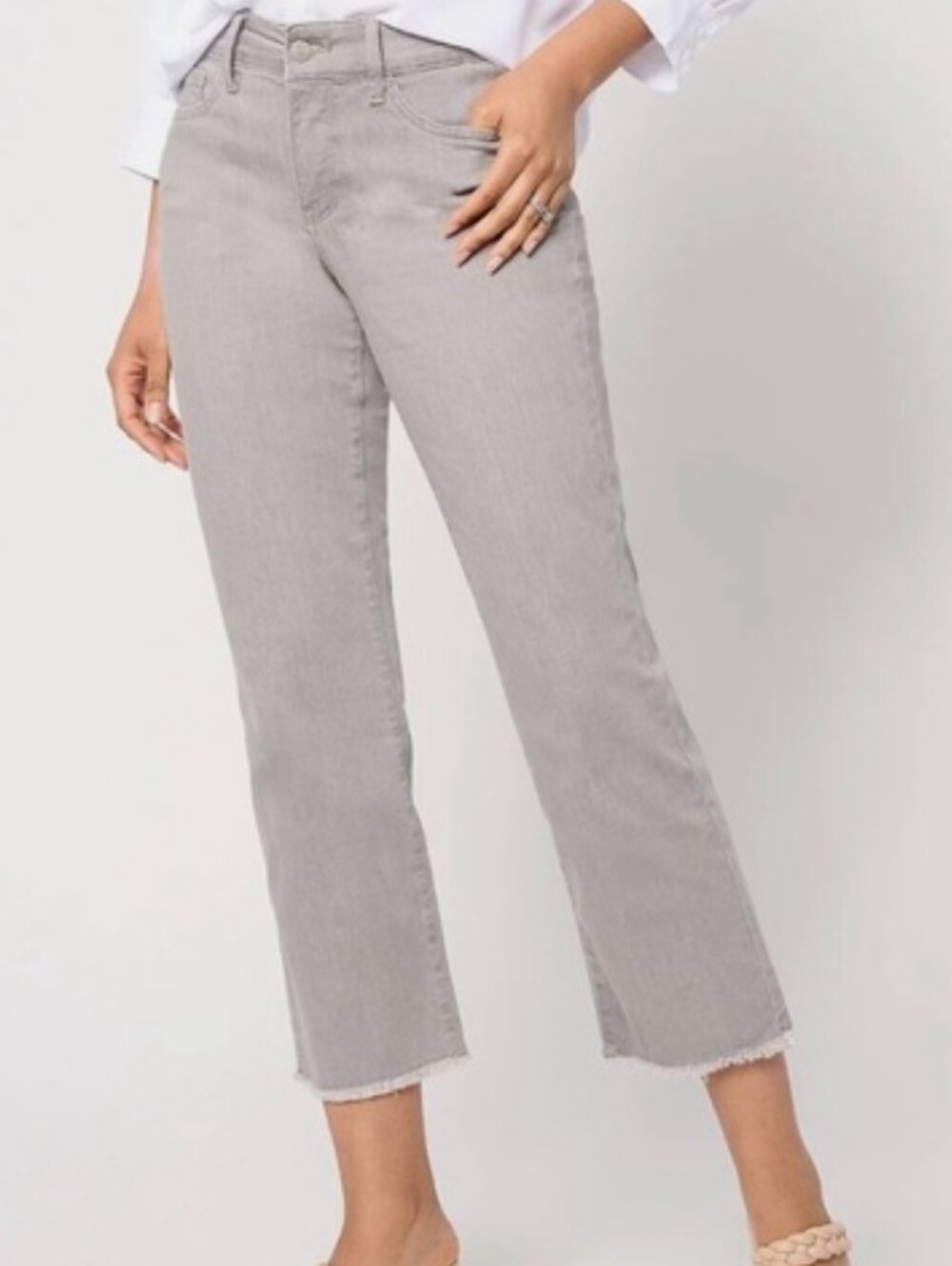NYDJ Light Gray Straight Leg Jeans